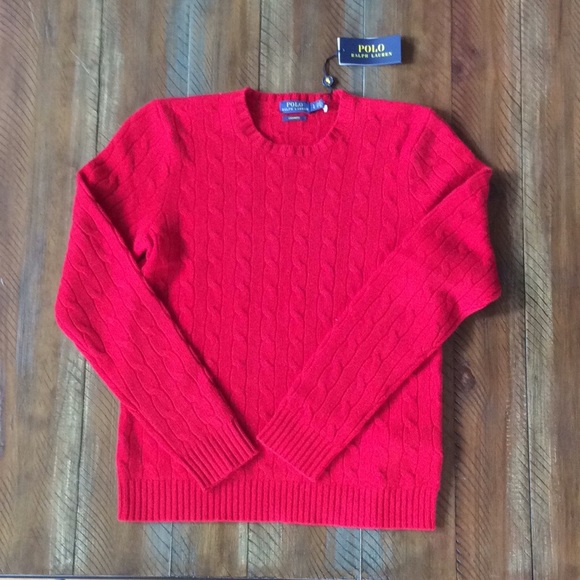 COPY - Ralph Lauren Cashmere Polo Sweater NEW Red… - Picture 1 of 6
